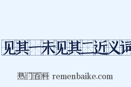 见其一未见其二近义词是什么意思的图片